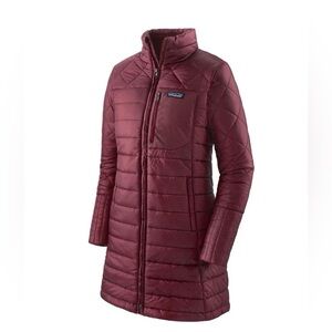 Patagonia Women's Long Quilted Puffer Jacket - Burgundy